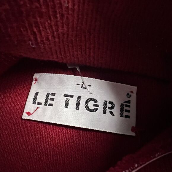 Vintage Le Tigre Sweater Adult Large Red Turtle Neck Sweatshirt Casual Men's - Picture 12 of 15